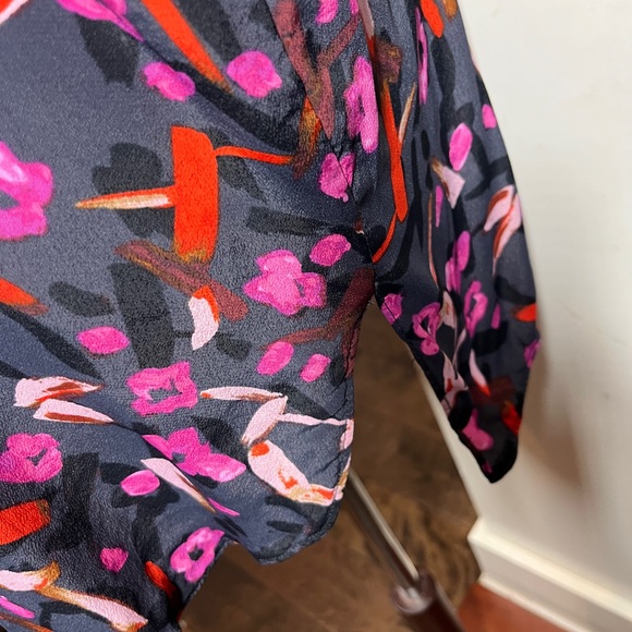 Dorothee Schumacher Floral SILK Blend Long Sleeve Button Down Shirt Top Blouse 6 - Picture 8 of 15